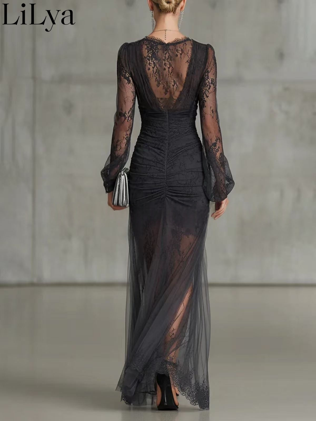 Vestido de Renda Preto para Mu - Briar Cosplay Prop avaliação e preço