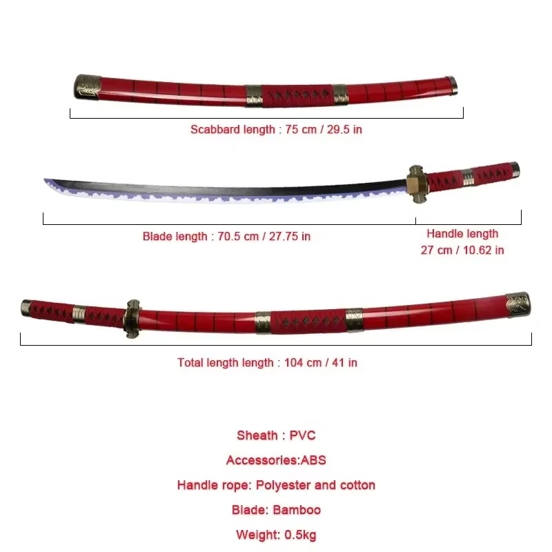40incn roronoa zoro katana nin - Cosplay Prop Knife avaliação e preço