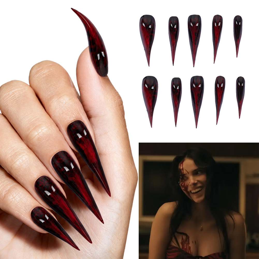 Unhas Postiças Vermelhas Nikki - Cosplay Prop Painting avaliação e preço