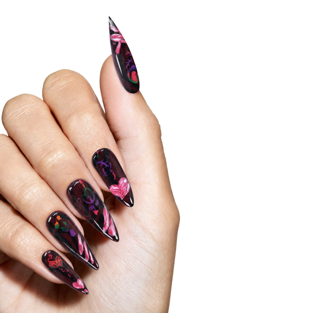 Unhas Postiças Pretas e Vermel - Cosplay Prop Painting avaliação e preço