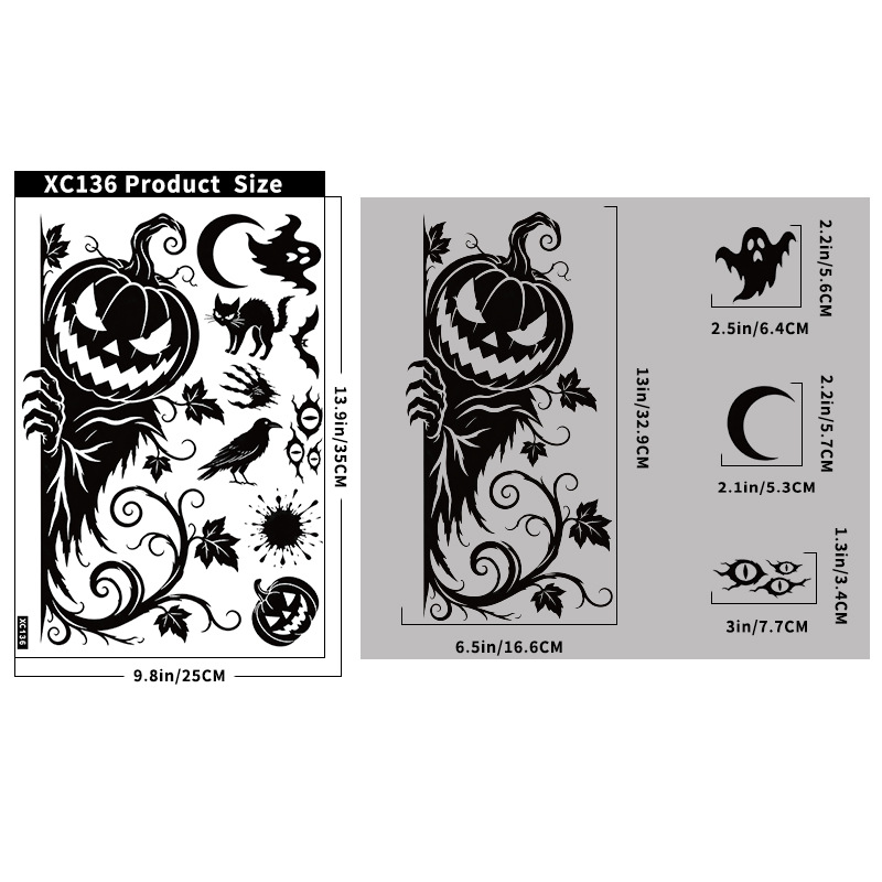 2 Folhas de Adesivos Estáticos - Cosplay Bat Prop avaliação e preço